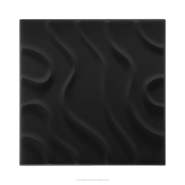 Panel dekoracyjny 3D LINE FLOW 500x500 BLACK Marbet Design