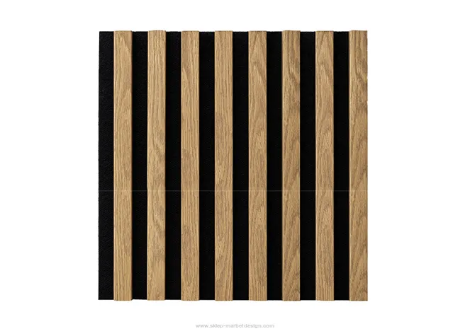 Panel lamelowy WOODLINE WL 400×400 CZARNY/DĄB JASNY Marbet Design