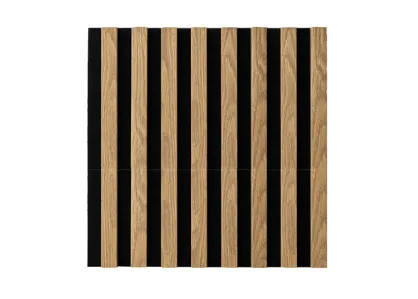 Panel lamelowy WOODLINE WL 400×400 CZARNY/DĄB JASNY Marbet Design