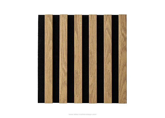 Panel lamelowy WOODLINE WL 300×300 CZARNY/DĄB JASNY Marbet Design