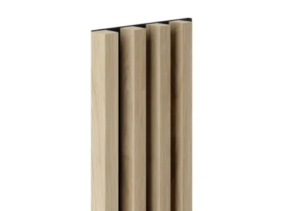 Panel lamelowy WOODLINE WL 2700×177 MAXI 4L CZARNY/JACKSON HICKORY Marbet Design