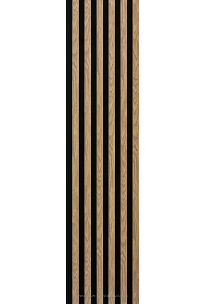 Panel lamelowy WOODLINE WL 2700×300 CZARNY/DĄB JASNY Marbet Design