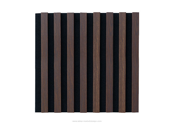 Panel lamelowy WOODLINE WL 400×400 CZARNY/DĄB CIEMNY Marbet Design