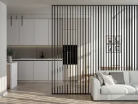 Wolnostojąca ścianka lamelowa WOODWALL czarna - 3