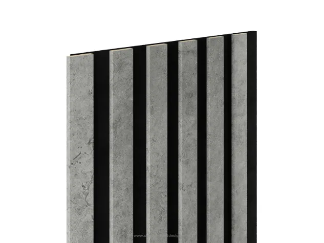 Panel lamelowy WOODLINE WL 2700×300 SLIM R0 CZARNY/LOFT Marbet Design