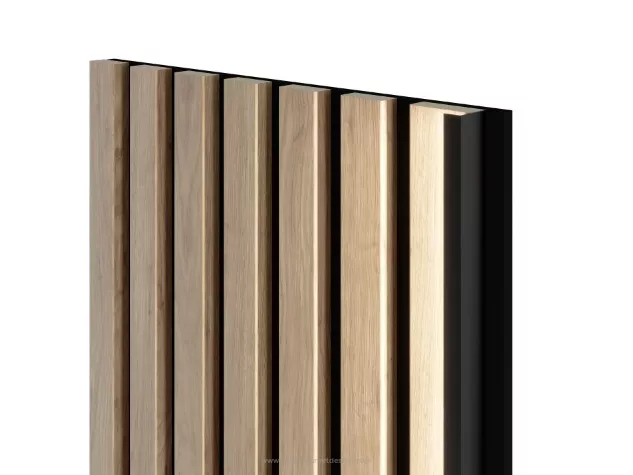 Panel lamelowy z LED WOODLINE LUMI WL 2700×300 7L CZARNY/SARAGOSSA Marbet Design