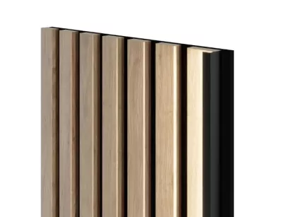 Panel lamelowy z LED WOODLINE LUMI WL 2700×300 7L CZARNY/SARAGOSSA Marbet Design