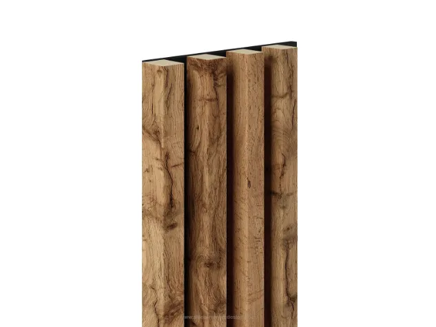 Panel lamelowy WOODLINE WL 2700×177 MAXI 4L CZARNY/DĄB WOTAN Marbet Design