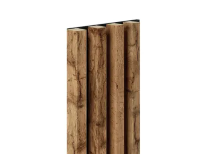 Panel lamelowy WOODLINE WL 2700×177 MAXI 4L CZARNY/DĄB WOTAN Marbet Design